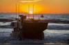 U.S. Marines drive a new Amphibious Combat Vehicle ashore.