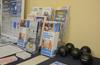 Pamphlets and tools at a suicide prevention table at a mental wellness fair.