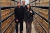 Niels Olson, center, and Google scientists Martin Stumpe and Lily Peng took a private tour of the JPC collection