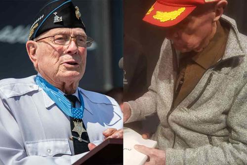 Woody Williams and Raymond Hart