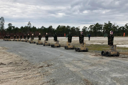Robotic targets line Camp Lejeune’s range G-36