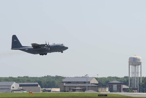 C-130 aircrew performs a flight test at Robins Air Force Base