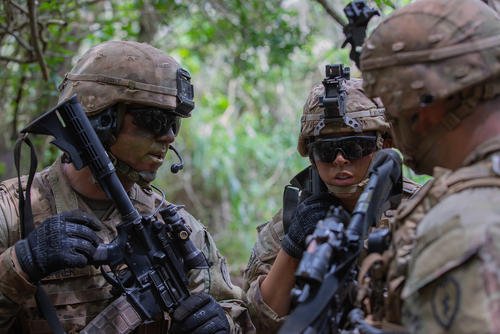 Squad live fire exercise at Schofield Barracks