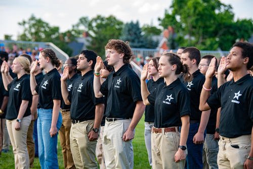 Oath of enlistment at Summerall Field, Joint Base Myer-Henderson Hall