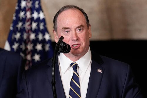 Secretary of the Navy John Phelan speaks, at President Donald Trump's Mar-a-Lago club, Monday, Dec. 22, 2025, in Palm Beach, Fla. (AP Photo/Alex Brandon)