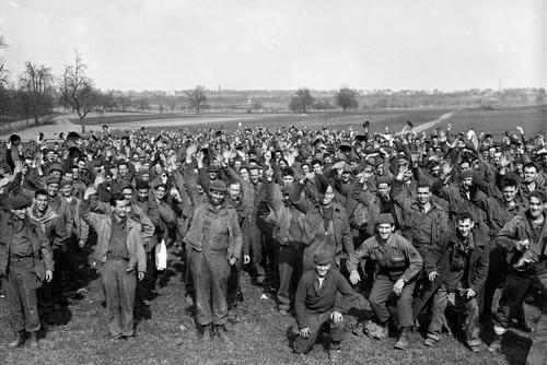 About 1,200 U.S. soldiers escape from a POW camp at Limburg, Germany.